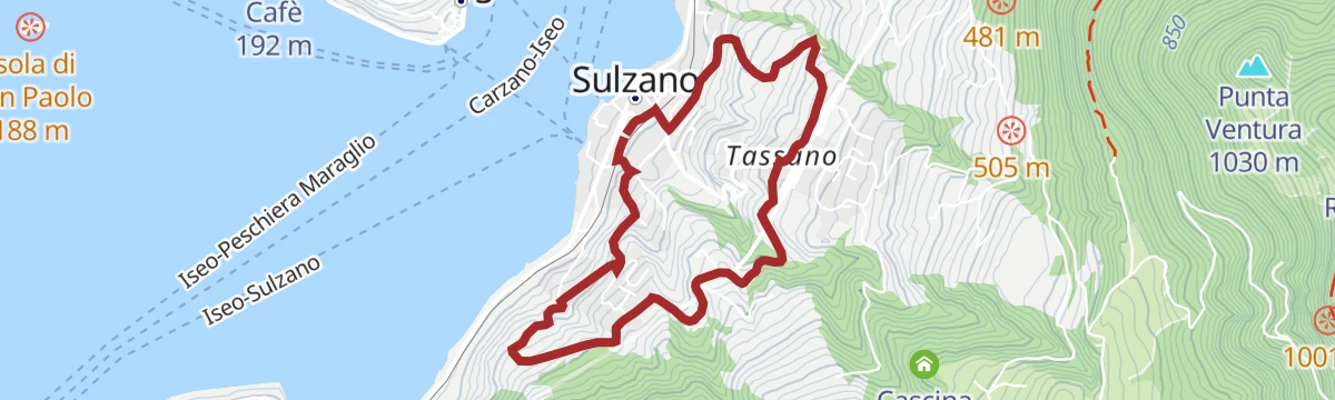 Route map: Discovering Sulzano - Green Route